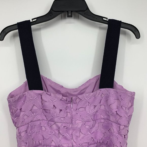 J.Crew Dress Purple Lace Sleeveless Sweetheart Midi NWT - Picture 8 of 10